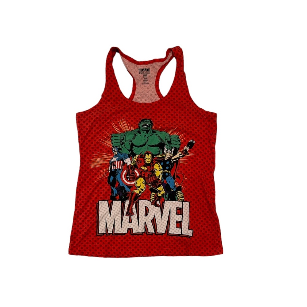 Marvel Heroes Tank Top in Bright Red.